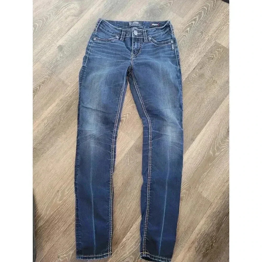 Silver Jean Co. Womens Jeans Suki High Super Skinny‎ size W 27x  L 31 #2